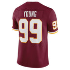 W.Football Team #99 Chase Young Burgundy Fedasgoge Vapor Limited Jersey