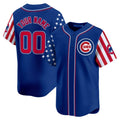 Custom Chicago Cubs 2024 Independence Day Vapor Premier Limited Jersey ¨C Royal Fedasgoge