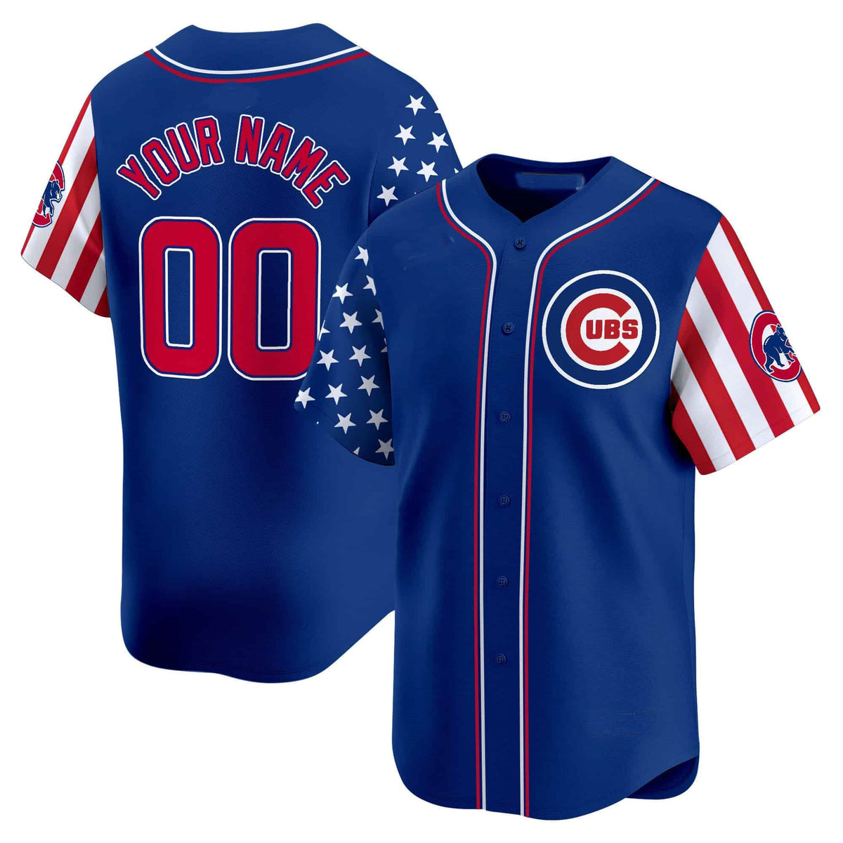 Custom Chicago Cubs 2024 Independence Day Vapor Premier Limited Jersey ¨C Royal Fedasgoge