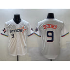 Houston Astros #9 Zach Dezenzo White Fedasgoge 2025 City Connect With Texas Patch Limited Stitched Jersey