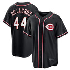 Cincinnati Reds #44 Elly De La Cruz Player Black Fedasgoge Fashion Out Home Game Stitched Jerseys