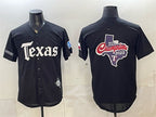 Texas Rangers Team Big Logo Black Fedasgoge Gothic Mexico 2025 Vapor Premier Limited Stitched Jersey