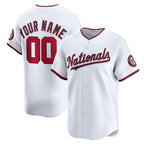 Custom Washington Nationals White Fedasgoge Home Limited Jersey