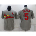 St. Louis Cardinals #5 Albert Pujols Grey Fedasgoge Stitched Cool Base Jersey