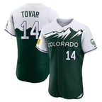 Colorado Rockies #14 Ezequiel Tovar Player Green Fedasgoge City Connect Limited Elite Home Stitched Jerseys