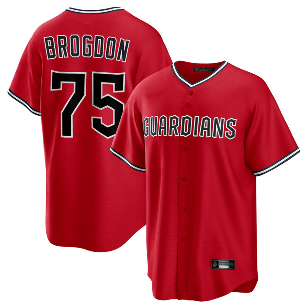 Cleveland Guardians #75 Connor Brogdon Player Red Fedasgoge Home Game Stitched Jerseys