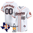 Custom Houston Astros Houston Rodeo Patch Vapor Premier Limited Jersey ¨C White 2 Fedasgoge