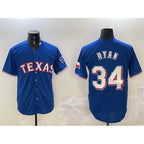 Texas Rangers #34 Nolan Ryan Royal Fedasgoge Cool Base Stitched Jersey