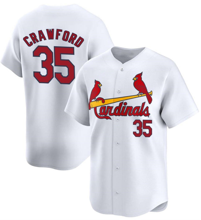 St. Louis Cardinals #35 Brandon Crawford White Fedasgoge Home Limited Stitched Jersey