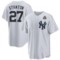 New York Yankees #27 Giancarlo Stanton White Fedasgoge 2024 World Series With Name Cool Base Stitched Jersey