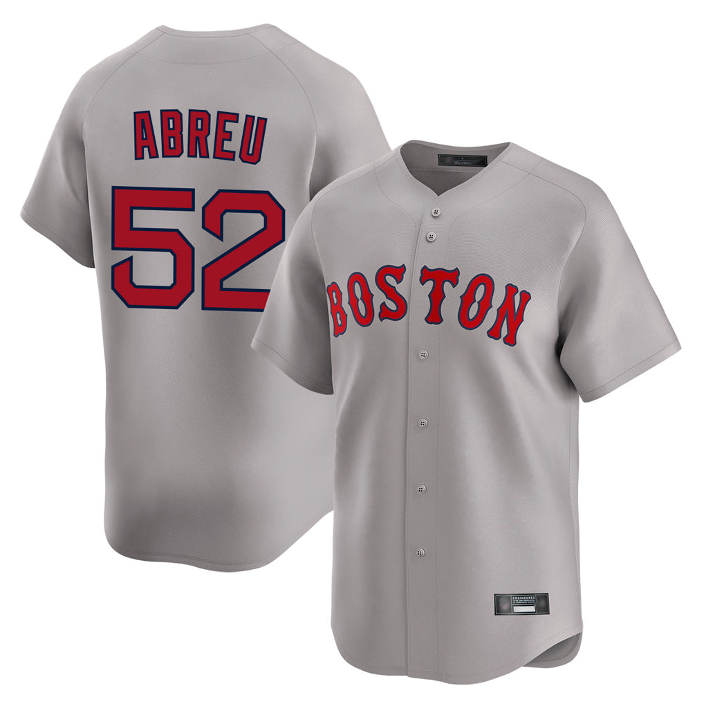 Boston Red Sox #52 Wilyer Abreu Player Gray Fedasgoge Road Limited Home Game Stitched Jerseys