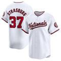 Washington Nationals #37 Stephen Strasburg White Fedasgoge Home Limited Player Jersey