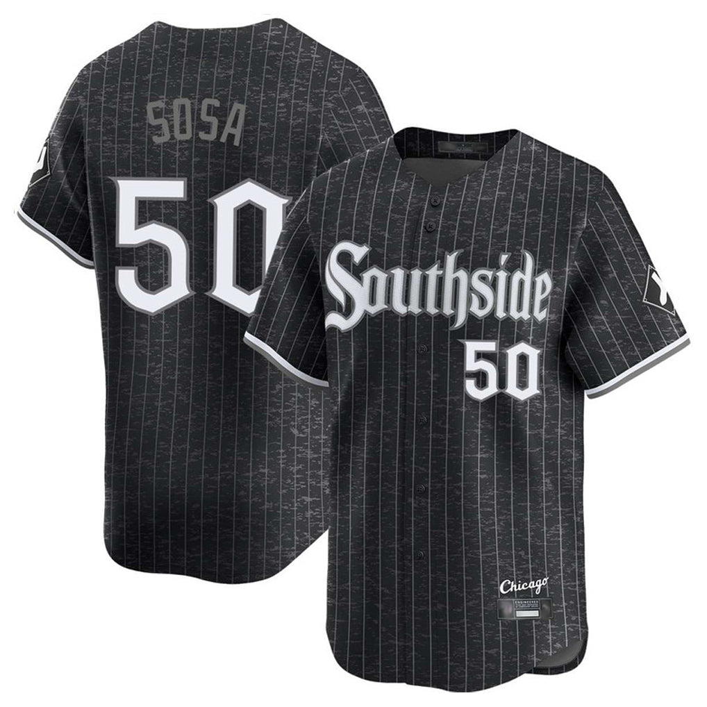 Chicago White Sox #50 Lenyn Sosa Player Black Fedasgoge City Connect Limited Home Stitched Jerseys