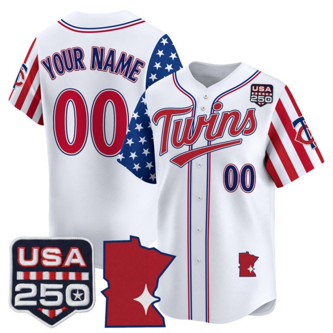 Custom Minnesota Twins America 250 Edition Vapor Premier Limited White Fedasgoge Stitched Jerseys