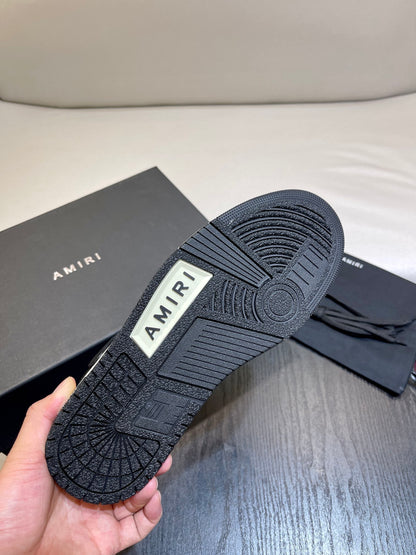 Amiri Leather Low-Top Fashion Sneakers - Casual Sports Shoes