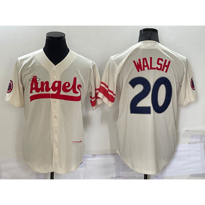 Los Angeles Angels #20 Jared Walsh Cream Fedasgoge 2022 City Connect Cool Base Stitched Jersey