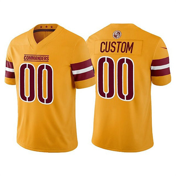 Custom W.Commanders 2022 Gold Fedasgoge Vapor Untouchable Stitched Jersey
