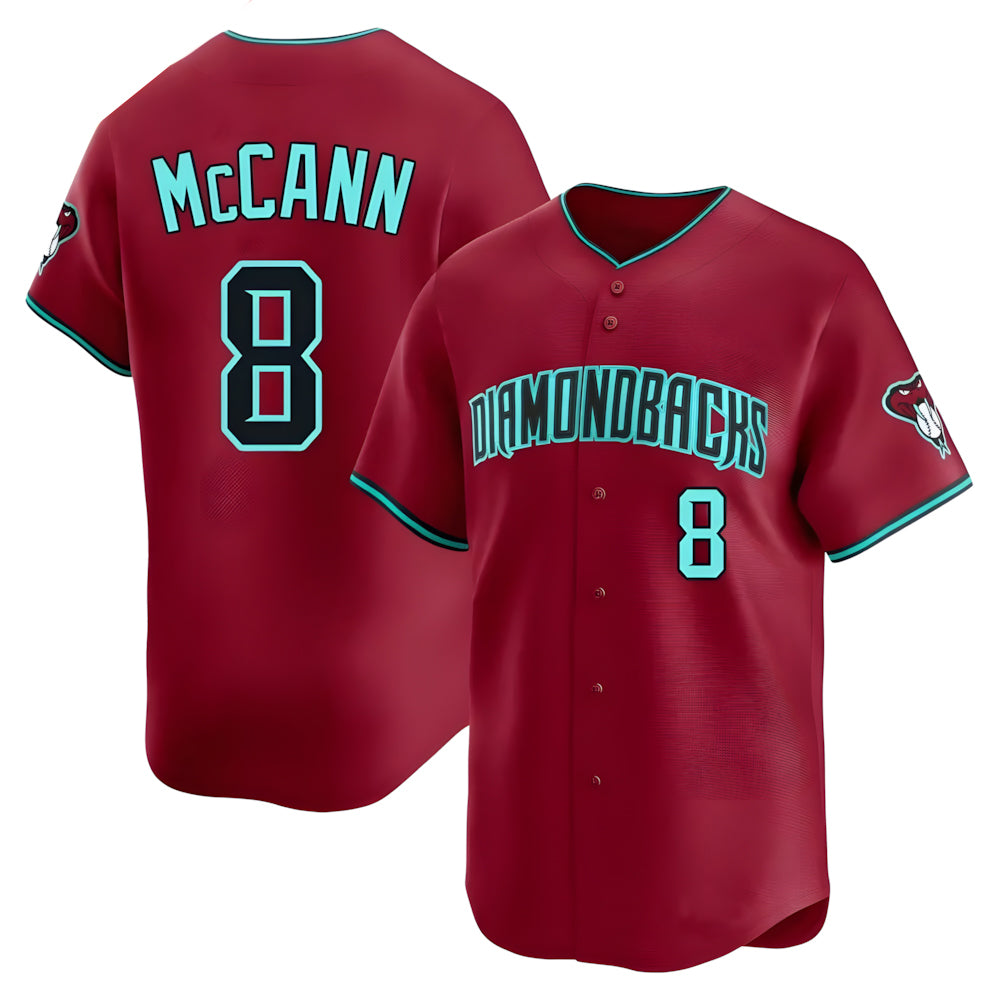 Arizona Diamondbacks #8 James McCann Player Red Fedasgoge Limited Home Game Stitched Jerseys