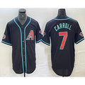 Arizona Diamondbacks #7 Corbin Carroll Black Fedasgoge 2024 Stitched Cool Base Jersey