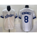 Los Angeles Dodgers #8 Enrique Hernandez White Fedasgoge City Connect Cool Base Stitched Jersey