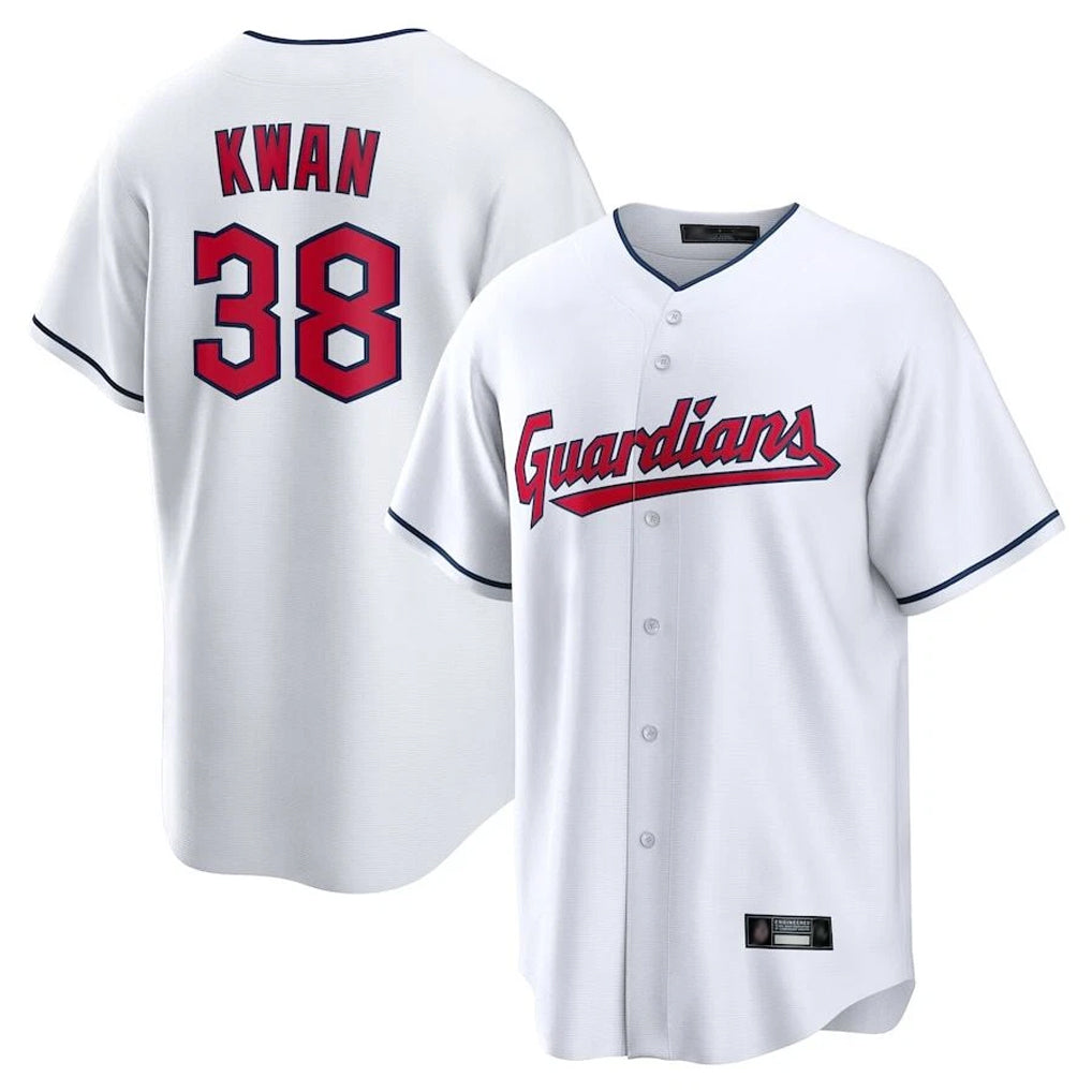 Cleveland Guardians #38 Steven Kwan Player White Fedasgoge Home Game Stitched Jerseys