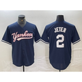 New York Yankees #2 Derek Jeter Navy Fedasgoge Cool Base Stitched Jersey