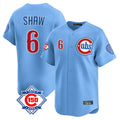 Chicago Cubs #6 Matt Shaw Player Light Blue Fedasgoge 150th Anniversary Limited Home Stitched Jerseys
