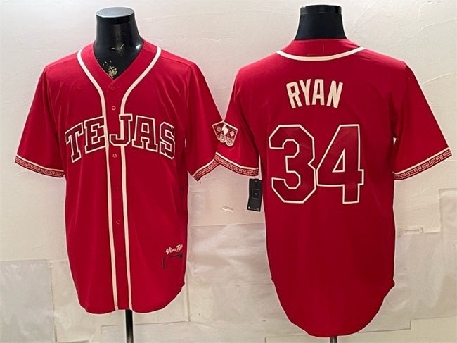 Texas Rangers #34 Nolan Ryan Red Fedasgoge 2026 City Connect Stadium Stitched Jersey