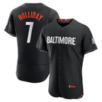 Baltimore Orioles #7 Jackson Holliday Black Fedasgoge City Connect Authentic Player Jersey