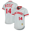 Cincinnati Reds #14 Pete Rose Player Gray Fedasgoge Mitchell & Ness Throwback Cooperstown Mesh T-shirt Game Stitched Jerseys