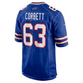 B.Bills #63 Austin Corbett Royal Fedasgoge Team Game Jersey