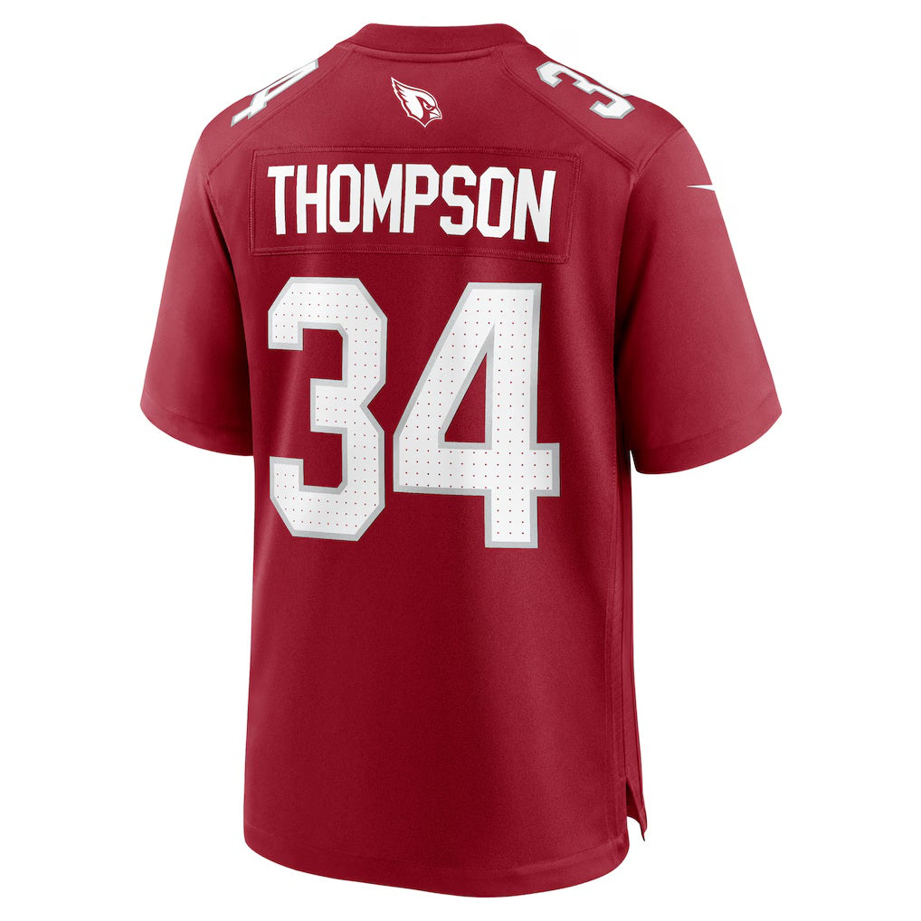 A.Cardinals #34 Jalen Thompson Cardinal Fedasgoge Team Game Jersey