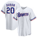 Texas Rangers #20 Ezequiel Duran White Fedasgoge Home Replica Jersey