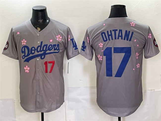 Los Angeles Dodgers #17 Shohei Ohtani Grey Fedasgoge 2025 Tokyo Series Limited Stitched Jersey