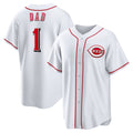 Cincinnati Reds #1 Dad White Fedasgoge Home Replica Jersey