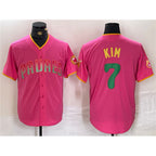 San Diego Padres #7 Ha-Seong Kim Pink Fedasgoge Cool Base Stitched Jersey