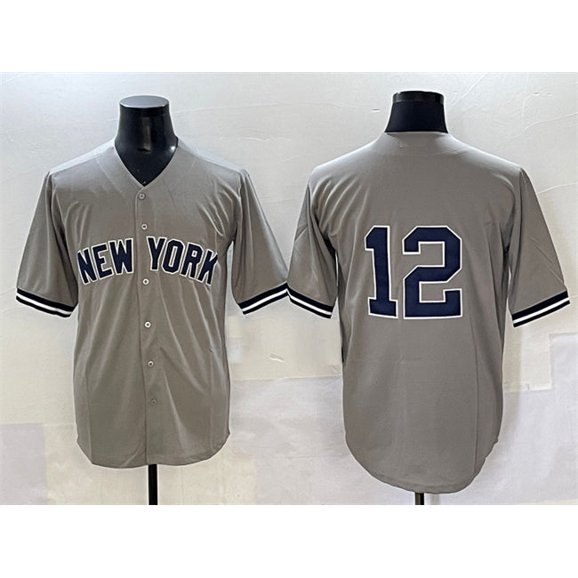 New York Yankees #12 Trent Grisham Grey Fedasgoge Cool Base Stitched Jersey