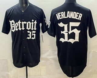 Detroit Tigers #35 Justin Verlander Black Fedasgoge Limited Cool Base Stitched Jersey