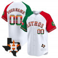 Custom Houston Astros Mexico Texas White Fedasgoge Patch Vapor Premier Limited Jersey ¨C Alternate