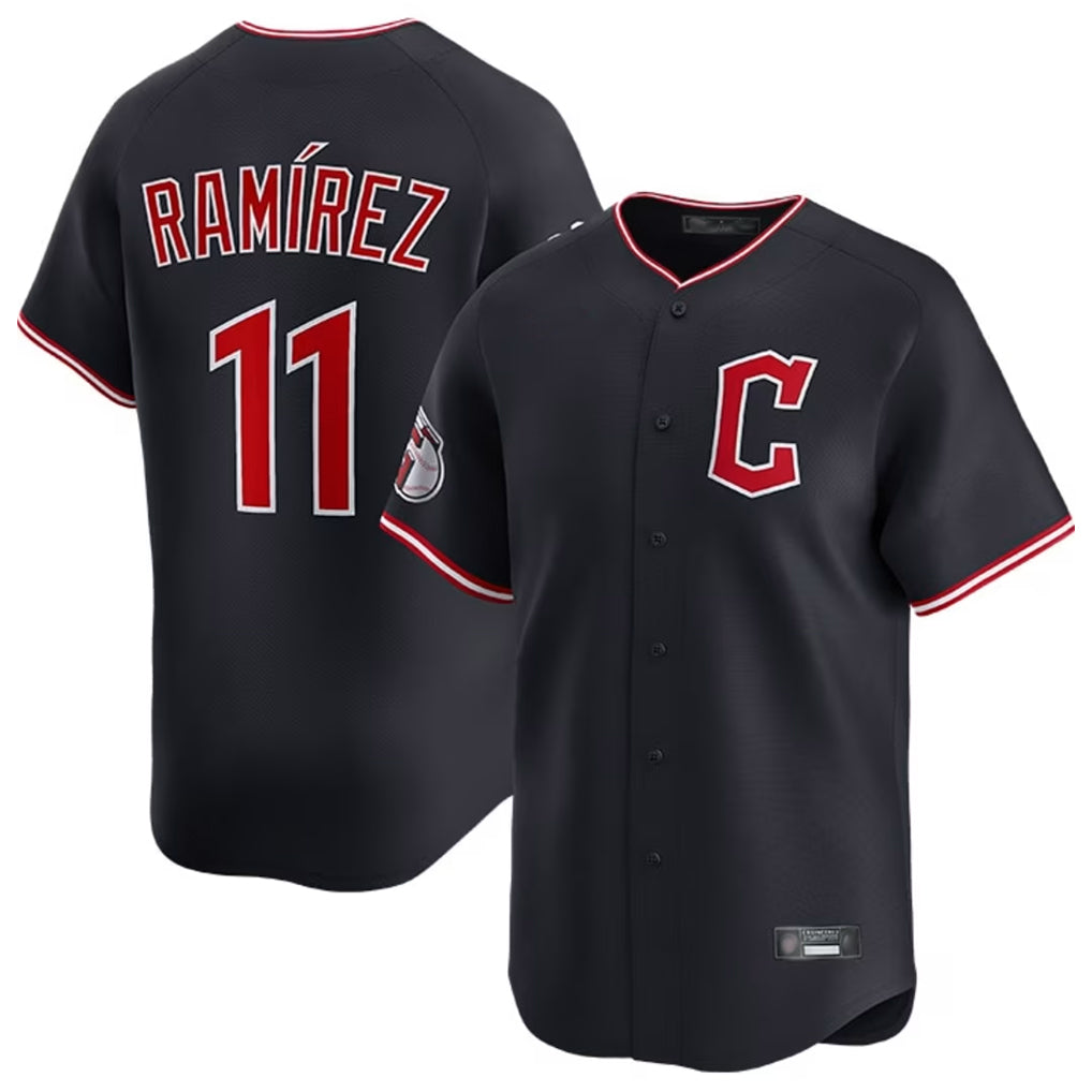 Cleveland Guardians #11 Jose Ramirez Player Navy Fedasgoge Limited Home Stitched Jerseys
