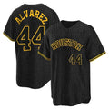 Houston Astros #44 Yordan Alvarez Player Black Fedasgoge Snake Skin City Home Game Stitched Jerseys