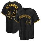 Houston Astros #44 Yordan Alvarez Player Black Fedasgoge Snake Skin City Home Game Stitched Jerseys