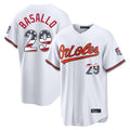 Baltimore Orioles #29 Samuel Basallo Player White Fedasgoge USA 250 Fourth of July Home Game Stitched Jerseys