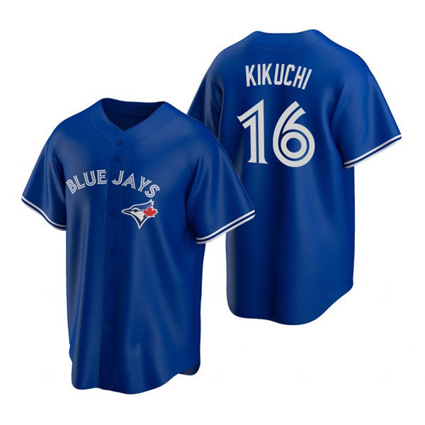 Toronto Blue Jays #16 Yusei Kikuchi Royal Fedasgoge Cool Base Stitched Jersey