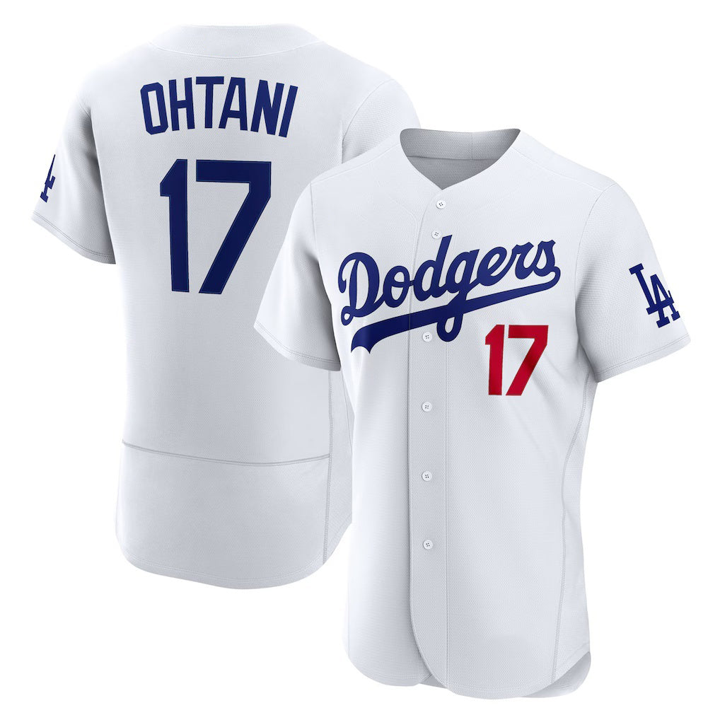 Los Angeles Dodgers #17 Shohei Ohtani White Fedasgoge Home Authentic Jersey