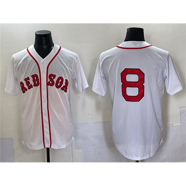 Boston Red Sox #8 Carl Yastrzemski White Fedasgoge Cool Base Stitched Jersey