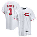 Cincinnati Reds #3 Ke'Bryan Hayes Player White Fedasgoge Home Game Stitched Jerseys