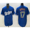 Los Angeles Dodgers #17 Shohei Ohtani Blue Green Fedasgoge Stitched Cool Base Jerseys