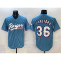 Texas Rangers #36 Wyatt Langford Blue Fedasgoge Limited Stitched Jersey