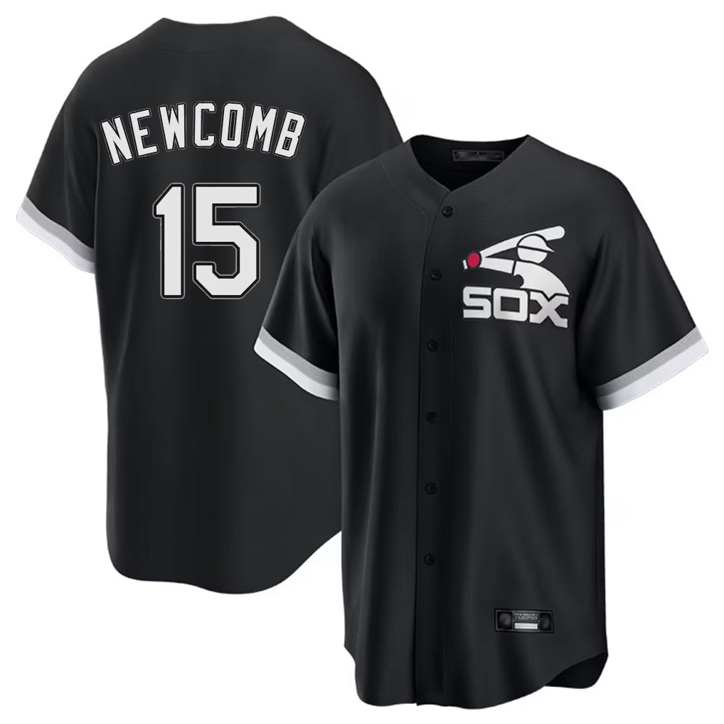 Chicago White Sox #15 Sean Newcomb Player Black Fedasgoge Spring Training Game Stitched Jerseys